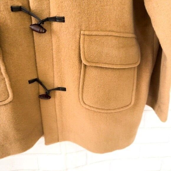 LILLY PULTIZER Camel Toggle Wool Pea Coat - Picture 7 of 11
